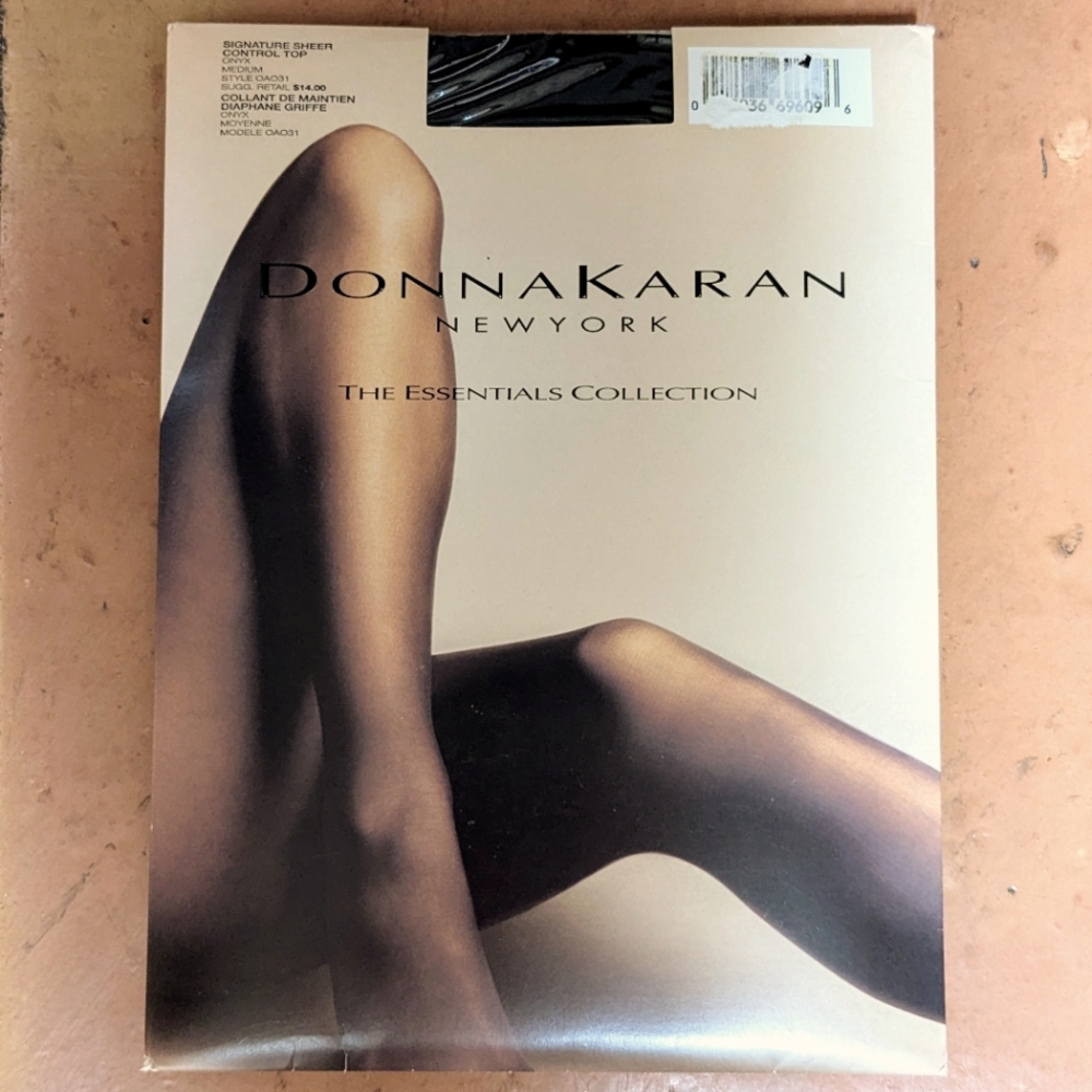 Donna Karan NY Essentials Collection Signature Sheer Control Top Onyx Hosiery
